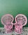 Fabulous vintage peacock chairs in a beautiful shade of pink flamingo color. Perfect indoor or a cover area outdoor....
