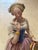Mid 20th Century Vintage Hand-Painted Porcelain Lady Figurine With Tambourine – 12"h For Sale - Image 5 of 7