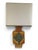 Mustard Yellow Glazed Ceramic Lamp with Floral Diamond Pattern, Vallauris, France, 1960s For Sale - Image 13 of 13