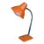 Vintage Mid-Century Modern Gooseneck Telescopic Industrial Metal Desk Lamp in Orange For Sale