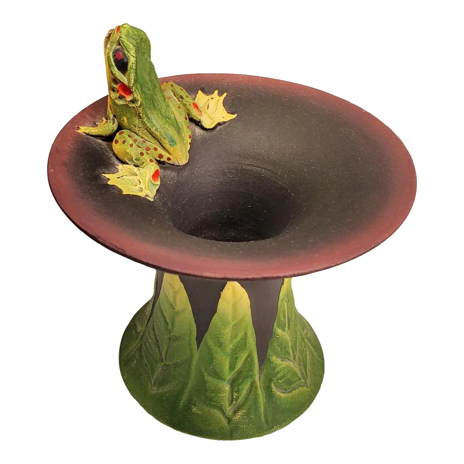 1990s Original Adama Ceramic Frog Vase Chairish