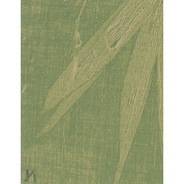 Rob Delamater Rob Delamater Contemporary Minimalist Bamboo Monotype in Green, Asian Aesthetic, 2009 2009 For Sale - Image 4 of 5