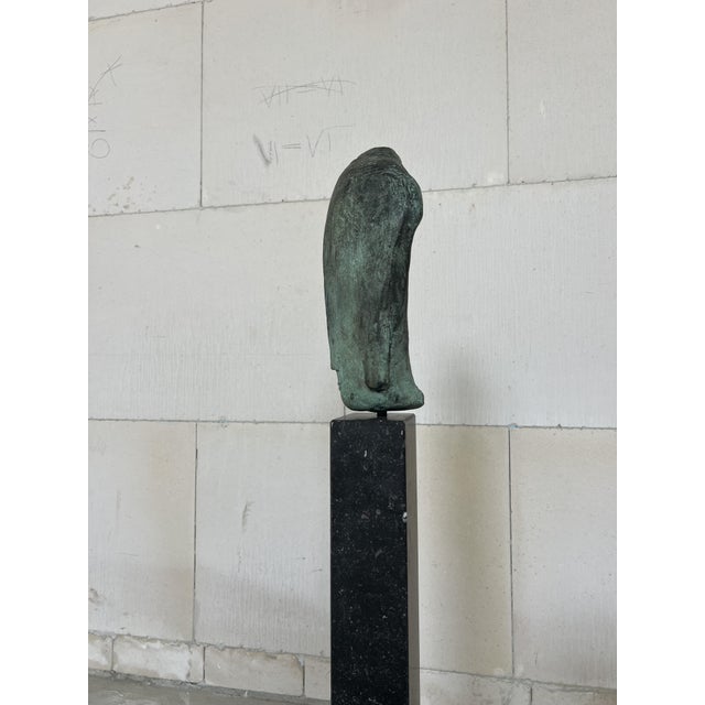 Monumental Bronze Head Sculpture from Filippa de Boer, 1980s For Sale - Image 10 of 16