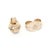 Small Beaded Huggie Hoops, 14k Yellow Gold, Length 17.2 Mm, Pair For Sale - Image 4 of 5