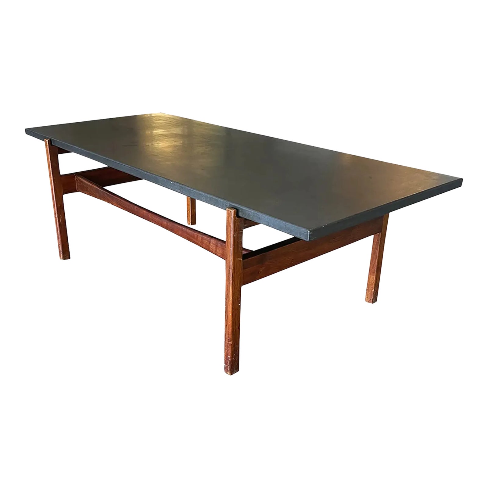 Midcentury Slate Top Coffee Table by Jens Risom | Chairish