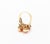 Vintage Modernist 14k Yellow Gold Coral Diamond Ring For Sale In New York - Image 6 of 7