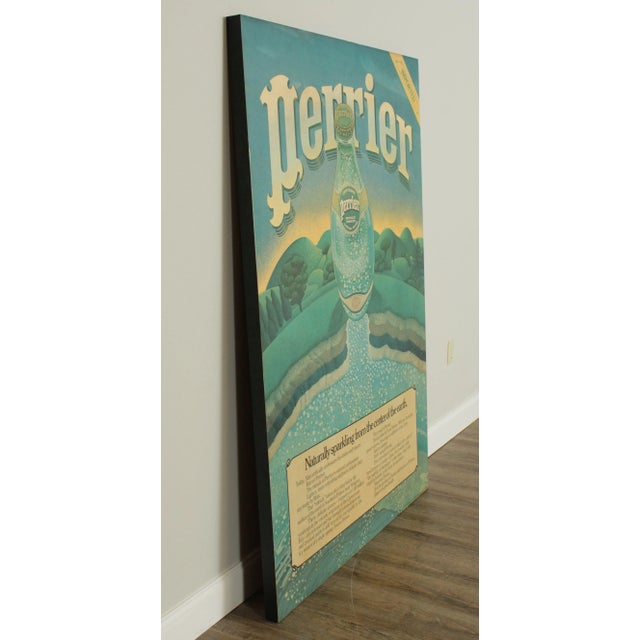 Mid-Century Modern Perrier Large Vintage Decorative Advertising Wall Panel For Sale - Image 3 of 13