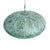 A sculptural statement in hand-worked copper, this Indonesian pendant is distinguished by its richly variegated verdigris...