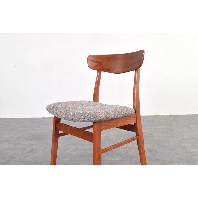 Mid-Century Danish Teak and Wool Dining Chairs from Farstrup, 1960s, Set of 4 For Sale - Image 10 of 13