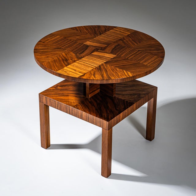 1930s Art Deco Side Table in Walnut, 1930s For Sale - Image 5 of 7