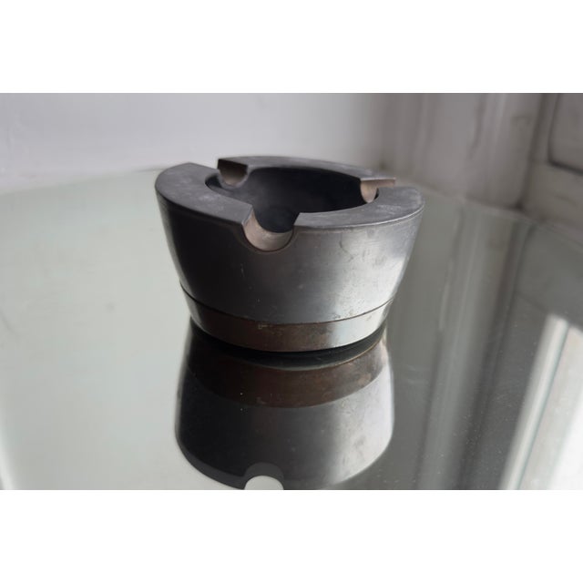 Vintage 1970s Industrial/Brutalist Stainless Steel Ashtray For Sale In New York - Image 6 of 10