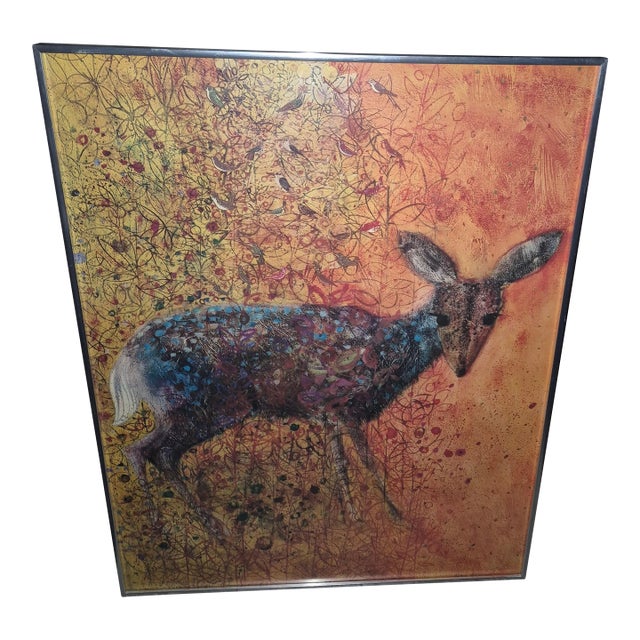 Vintage Poster "April" by Brian Wildsmith - Deer For Sale