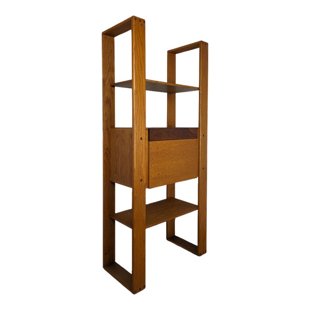 1970s Cerused Oak Modular Bookcase or Room Divider by Lou Hodges, C1970s For Sale