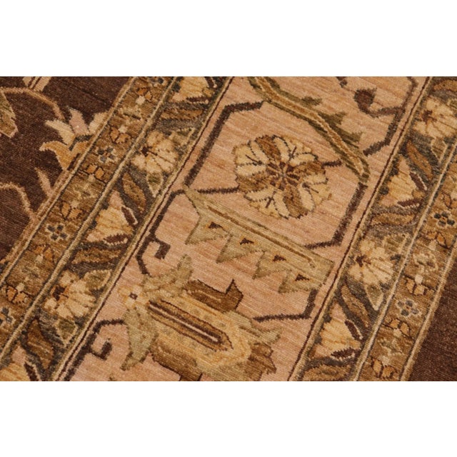 Textile 1980s Boho Chic Kafkaz Brown/Tan Wool Rug - 9'9 X 13'10 For Sale - Image 7 of 9