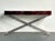Maison Jansen Vintage Chrome and Wood Console Table With Brass Accents For Sale - Image 4 of 12