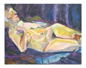 Mid 20th Century Abstract Nude Oil Painting