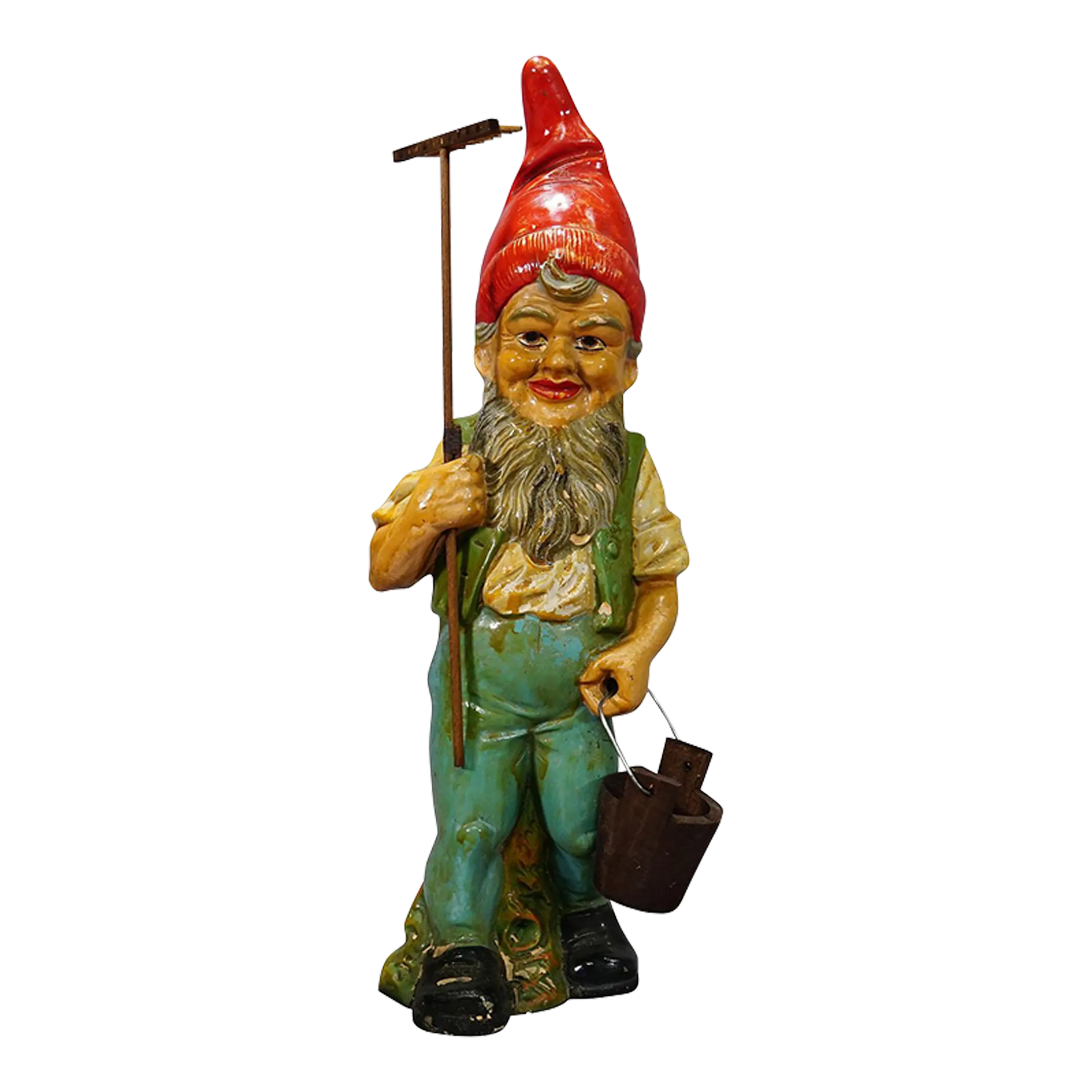 Vintage Heissner Terracotta Garden Gnome, Germany Ca. 1950s | Chairish