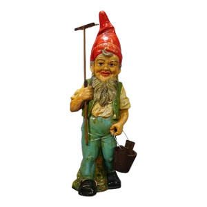 Vintage Heissner Terracotta Garden Gnome, Germany Ca. 1950s