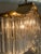 1970s Vintage Pagoda Glass and Brass Chandelier For Sale - Image 9 of 10