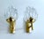 Vintage Glass and Brass Sconces, 1970, Set of 2 For Sale - Image 9 of 18