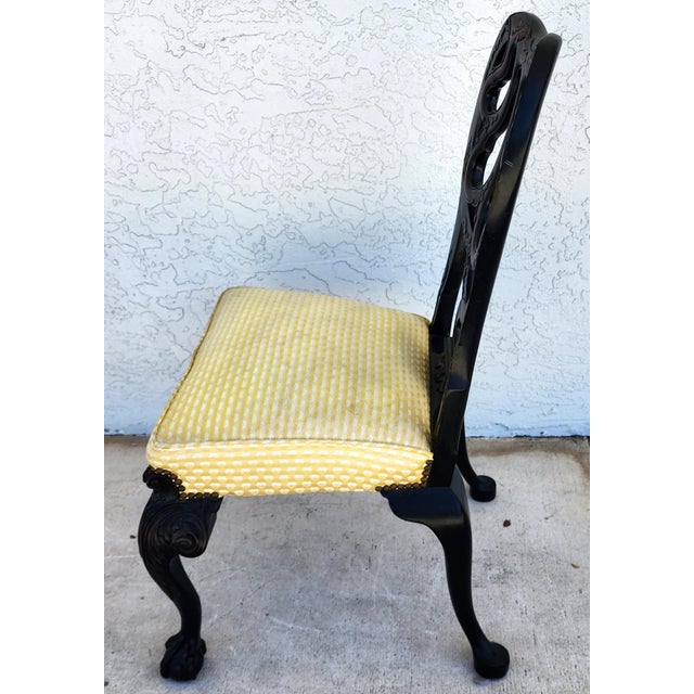 Antique English Georgian Side Chair Ca 1750 For Sale - Image 10 of 12