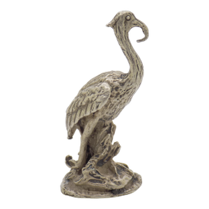 Vintage Italian Handmade Silver 810 River Bird Rare Solid Figurine 1950s