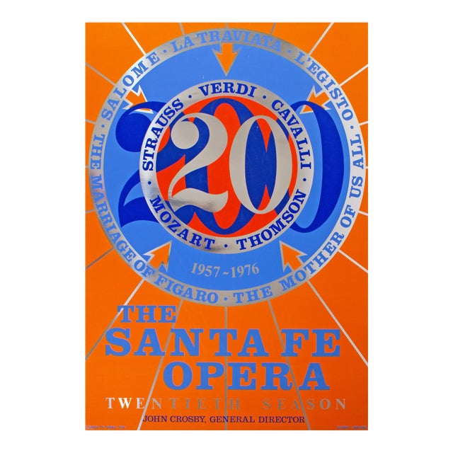 1976 “The Santa Fe Opera” Serigraph Poster by Robert Indiana For Sale