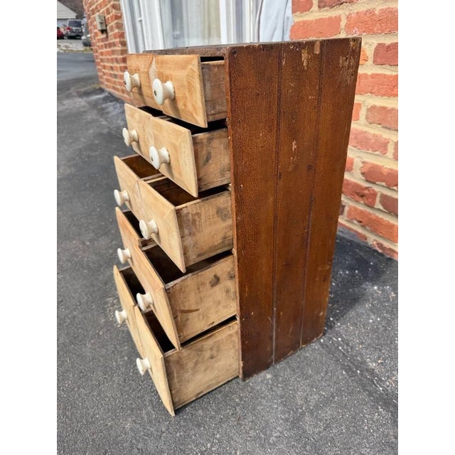 Antique Pine Apothecary Cabinet or Spice Chest of Drawer For Sale - Image 9 of 16
