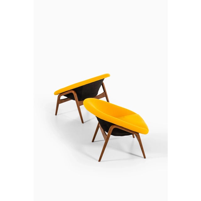 Textile Set of Columbus Lounge Chairs by Hartmut Lohmeyer for Artifort, 1950s For Sale - Image 7 of 10