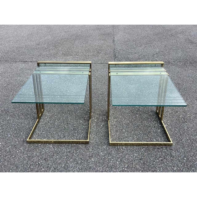 This elegant side tables will add a refined modern flare next to a couch or between armchairs in a modern home. Believed...