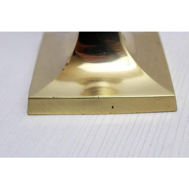Vintage Brass & Acrylic Glass Candleholder, 1960s For Sale - Image 4 of 11