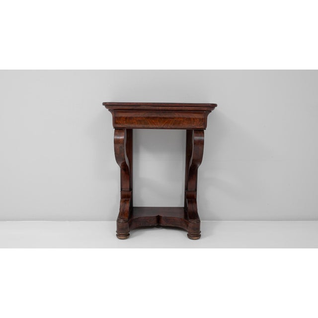 Wood 19th Century French Restauration Wooden Console Table in Original Patina For Sale - Image 7 of 18