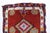 Textile Vintage Red Diamond Motif Rug Cushions -Handwoven Rug&Kilim Decorative Pillow Set -18'' X 20'' For Sale - Image 7 of 11
