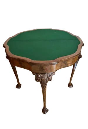 Vintage Figured Walnut Card Table, 1920