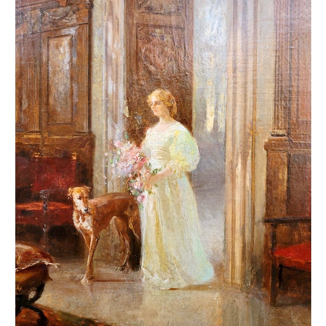 Mario Spinetti -a Private Concert for the Aristocratic Lady-19th Century Oil Painting For Sale In Los Angeles - Image 6 of 12