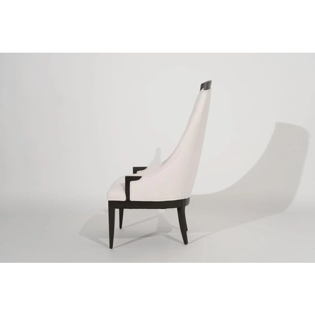 Highback Accent Chair in Ivory Mohair, Circa 1950s For Sale In New York - Image 6 of 13