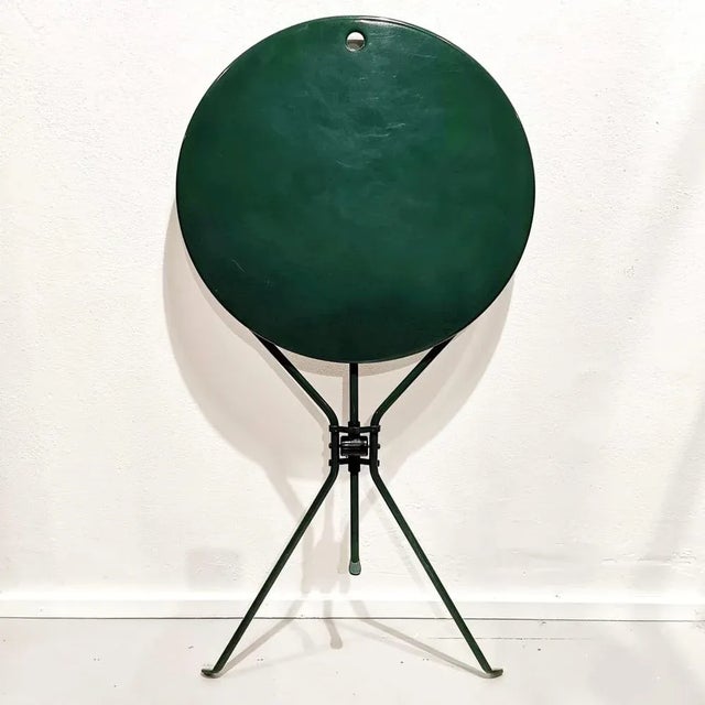 Zanotta Cumano Table in Green Metal by Achille Castiglioni for Zanotta, 1980s For Sale - Image 4 of 8