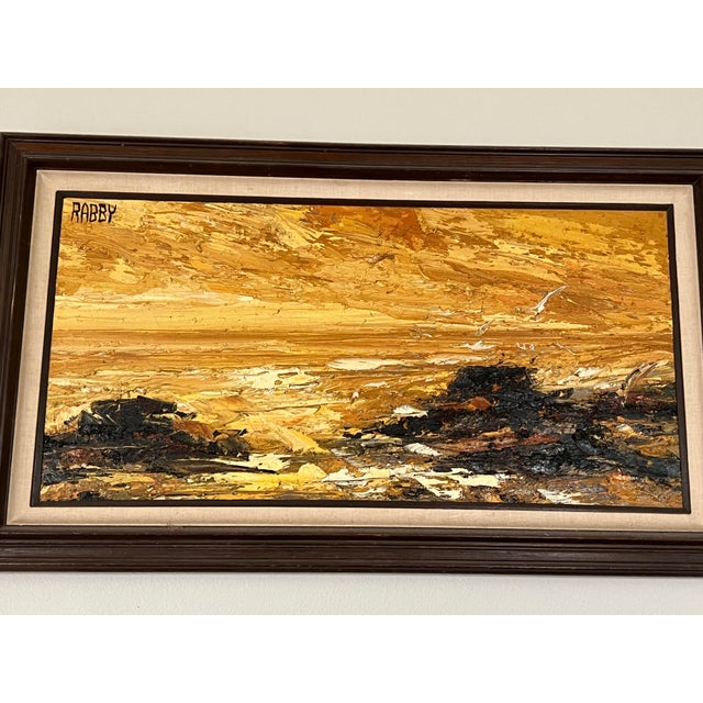 Traditional “Padre Island”, Rabby, 48x36, Houston 1975 For Sale - Image 3 of 7