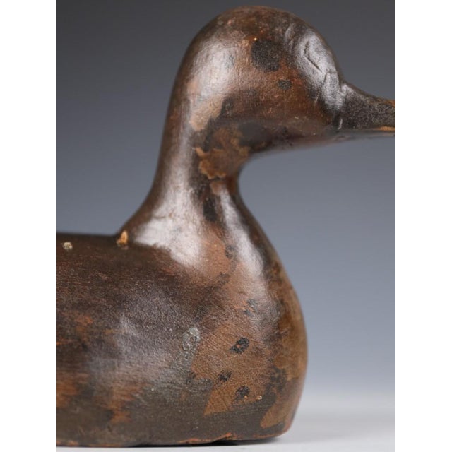 Early Hand-Carved Wooden Duck Decoy, Early 20th Century For Sale - Image 17 of 18