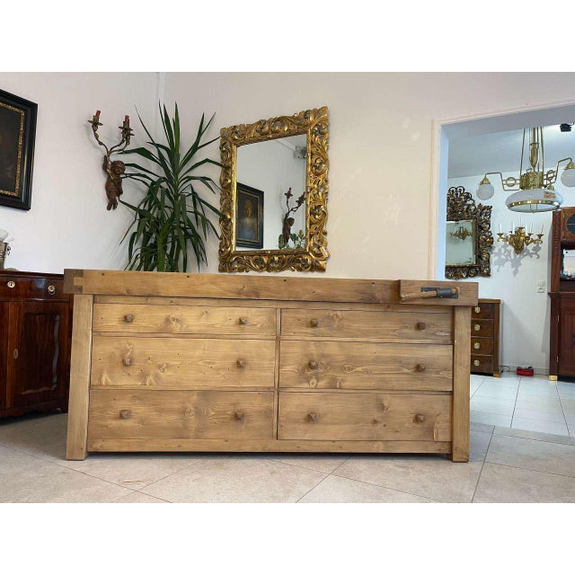 Rustic Planer Bench in Pine For Sale - Image 13 of 18