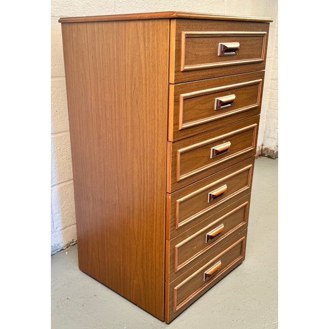 Mid-Century Modern Mid 20th Century Teak Highboy Dresser Made by Europa For Sale - Image 3 of 8