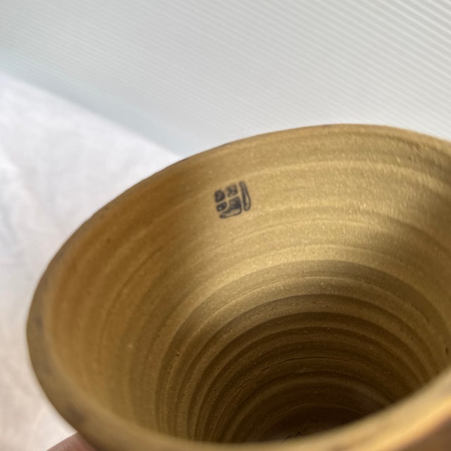 Somayaki Double Walled Ceramic Pedestal Stand, Signed For Sale - Image 12 of 12