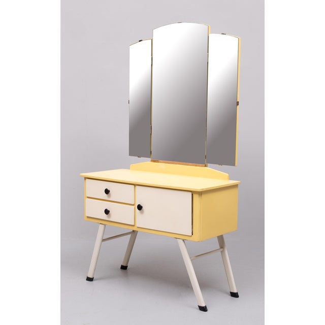 Dressing Table with Folding Mirror, 1950s For Sale - Image 4 of 8