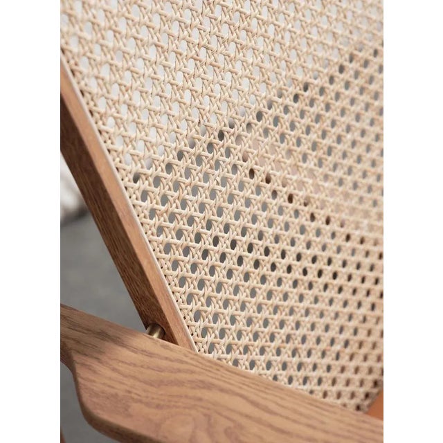 Swing Rocking Chair in Nevada Teak and Cognac by Warm Nordic For Sale - Image 6 of 8