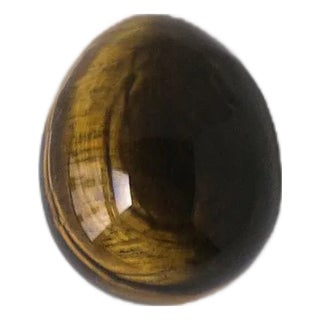 Italian Cat's Eye Egg Sculpture For Sale