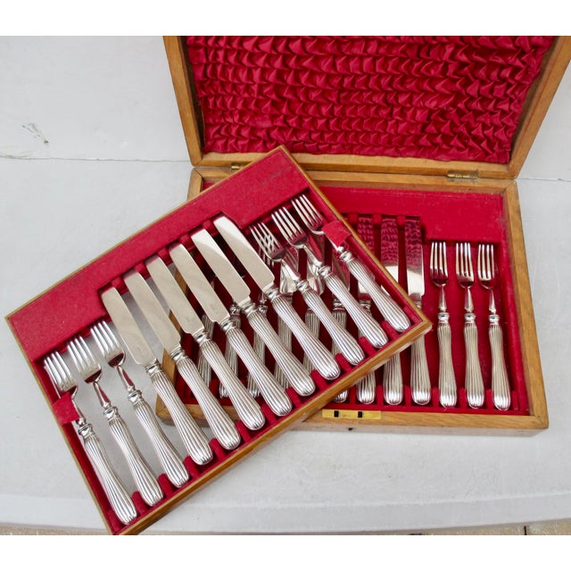 1900 - 1909 1900s Dixon Fruit Set in Original Case Circa 1900 - 24 Pieces For Sale - Image 5 of 8