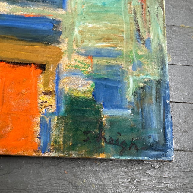 Abstract Contemporary Original Abstract Painting by Stephen Heigh “Fields” For Sale - Image 3 of 4