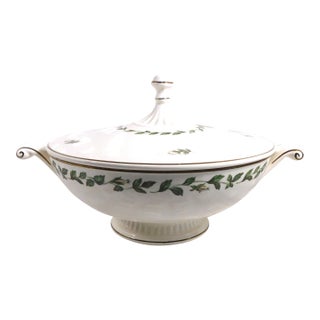 Halls Round Footed Covered Vegetable Dish in Cameo Rose For Sale