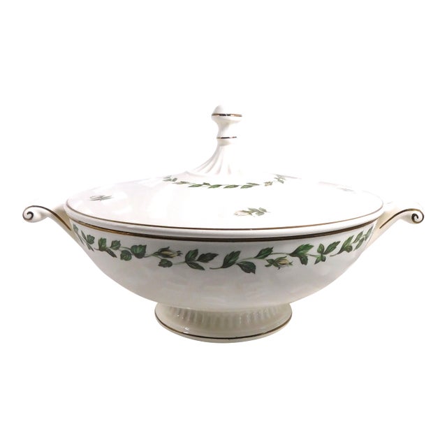 Halls Round Footed Covered Vegetable Dish in Cameo Rose For Sale
