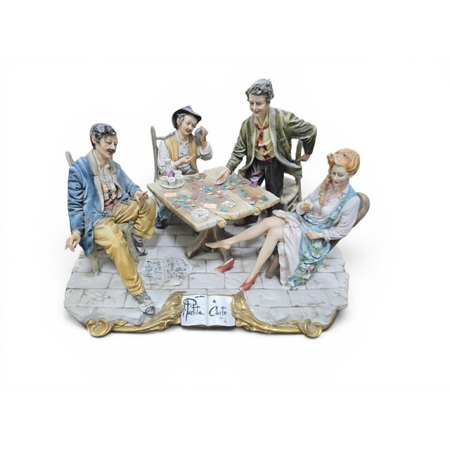 Large Porcelain Figural Group from Capodimonte, 1950 For Sale - Image 4 of 10